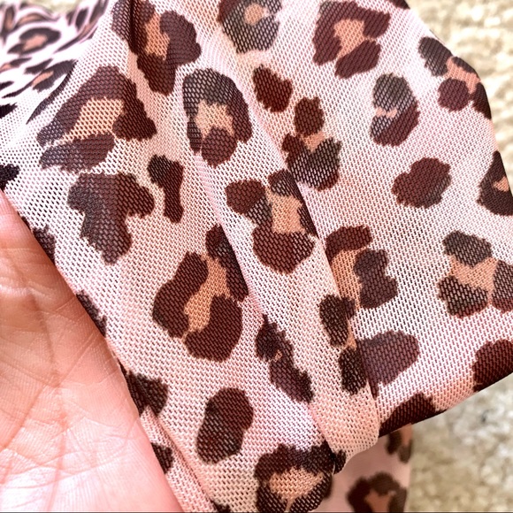 SHEIN Pink Leopard Print Bikini Sarong Set—SZ. Sm - Picture 11 of 13